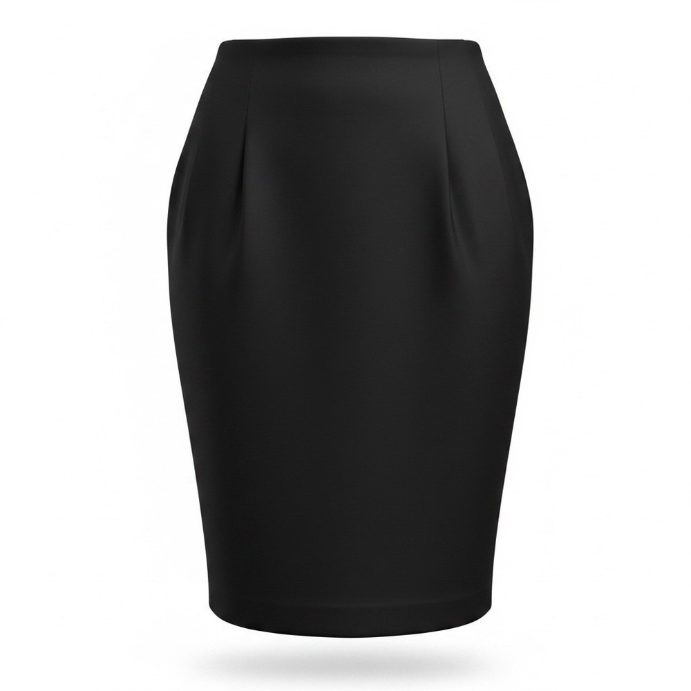 Harve Benard By Benard Boltzman Black Pencil Skirt Womens 10P Petite Career Line